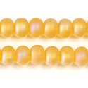 Glass Pressed Bead - Spacer 5x7mm Matte CITRINE AB