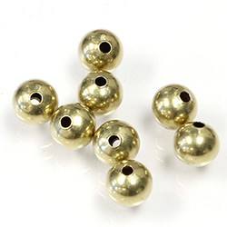 Brass Beads - Lead Safe Round Smooth 06MM Raw Unplated Finish