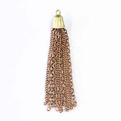 Copper Coated 3-inch Steel Tassel with Brass Cap