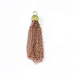 Copper Coated 2-inch Steel Tassel with Brass Cap  (A Style)