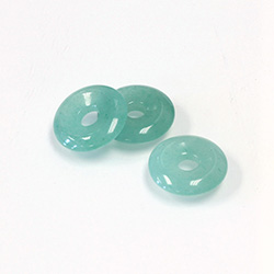 Gemstone Bead - Donut Round Smooth 20MM AVENTURINE-GREEN