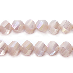 Chinese Cut Crystal Bead - Helix Twisted 08MM ANGELSKIN AB