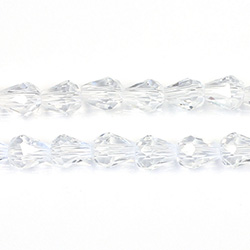 Chinese Cut Crystal Bead - Pear 07x5MM CRYSTAL