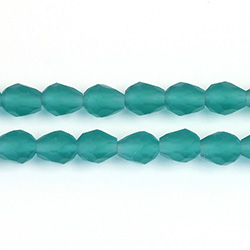 Chinese Cut Crystal Bead - Pear 07x5MM MATTE ZIRCON