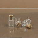 Glass Bottle with Cork Stopper & eye pin 12X18MM