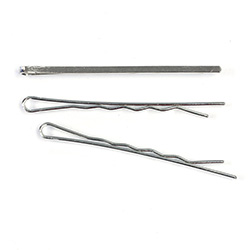 Metal Bobby Pin Flat 54MM Imitation Rhodium Coated Steel