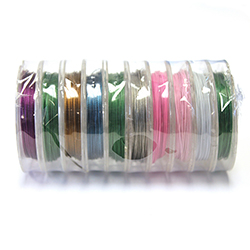 Nylon Coated Beading Wire 0.018 inch 0.38MM ASSORTED COLOR PACK