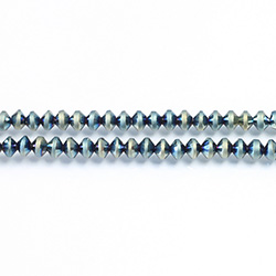 Chinese Cut Crystal Bead - Spacer 03.5x4.5MM IRIS BLUE
