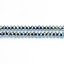 Chinese Cut Crystal Bead - Spacer 03.5x4.5MM IRIS BLUE
