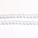 Pressed Glass Bead Smooth - Round 04MM MATTE CRACKLE WHITE