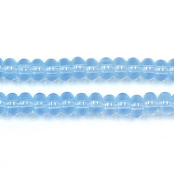 Pressed Glass Bead Smooth - Spacer 04x6MM OPAL SKY BLUE