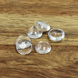 Glass Cabochon Unfoiled - Round 12MM CRYSTAL