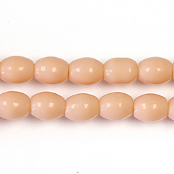 Pressed Glass Bead Smooth - Oval 08x6MM ANGELSKIN