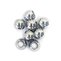 Stainless Steel Beads - Round Smooth 04MM 316 Stainless Steel Unplated, Hole 1mm