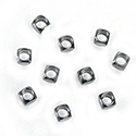 Stainless Steel Beads -Square Cube 02.5x2.5MM 316 Stainless Steel Unplated, Hole 1.5mm