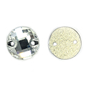 Crystal Flat Back 2-Hole Sew-on Foiled Stones - Round 10MM CRYSTAL