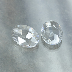 Cut Crystal Point Back Fancy Stone Unfoiled - Oval 25x18MM CRYSTAL