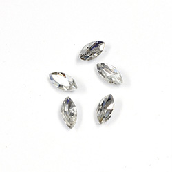 Cut Crystal Point Back Fancy Stone Foiled - Navette-Marquis 08x4MM CRYSTAL