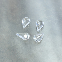 Cut Crystal Point Back Fancy Stone Unfoiled - Pear 13x7.8MM CRYSTAL