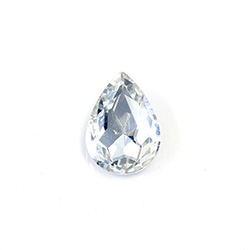 Cut Crystal Point Back Fancy Stone Foiled - Pear 25x18MM CRYSTAL