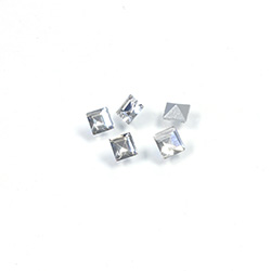 Cut Crystal Point Back Fancy Stone Foiled - Square 04x4MM CRYSTAL FLD
