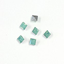 Cut Crystal Point Back Fancy Stone Foiled - Square 04x4MM OPAL GREEN