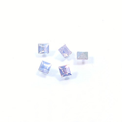 Cut Crystal Point Back Fancy Stone Foiled - Square 04x4MM OPAL ROSE