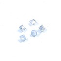 Cut Crystal Point Back Fancy Stone Foiled - Square 04x4MM OPAL WHITE