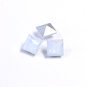 Cut Crystal Point Back Fancy Stone Foiled - Square 08x8MM OPAL WHITE