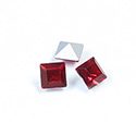 Cut Crystal Point Back Fancy Stone Foiled - Square 08x8MM SIAM RUBY