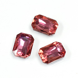 Cut Crystal Point Back Fancy Stone Foiled - Cushion Octagon 14x10MM ROSE