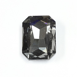 Cut Crystal Point Back Fancy Stone Foiled - Cushion Octagon 25x18MM BLACK DIAMOND