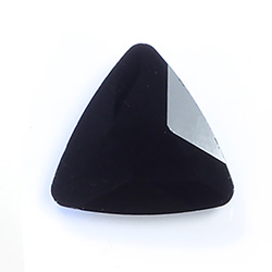Cut Crystal Point Back Fancy Stone Unfoiled - Triangle Antique 23MM JET