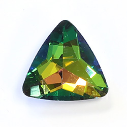 Cut Crystal Point Back Fancy Stone Unfoiled - Triangle Antique 23MM VITRAIL MEDIUM