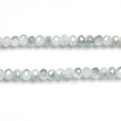 Chinese Cut Crystal Bead - Rondelle 02x3MM ALABASTER 1/2 LUMI BLUE