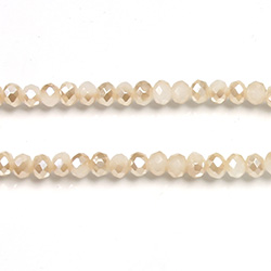 Chinese Cut Crystal Bead - Rondelle 02x3MM ALABASTER 1/2 TAUPE