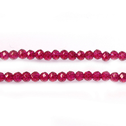 Chinese Cut Crystal Bead - Rondelle 02x3MM FUCHSIA