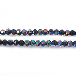 Chinese Cut Crystal Bead - Rondelle 02x3MM PURPLE IRIS Coat