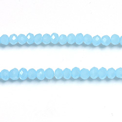 Chinese Cut Crystal Bead - Rondelle 02x3MM OPAL AQUA