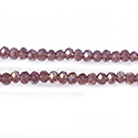 Chinese Cut Crystal Bead - Rondelle 02x3MM PURPLE LUMI TRANSPARENT Coat