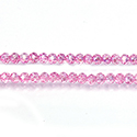 Chinese Cut Crystal Bead - Rondelle 02x3MM ROSE LUMI Coated