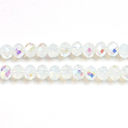 Chinese Cut Crystal Bead - Rondelle 03x4MM OPAL WHITE AB