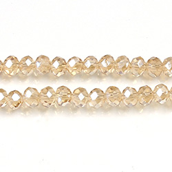 Chinese Cut Crystal Bead - Rondelle 03x4MM AMBER LUMI