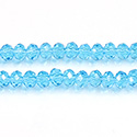 Chinese Cut Crystal Bead - Rondelle 03x4MM AQUA