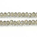 Chinese Cut Crystal Bead - Rondelle 03x4MM BLACK DIAMOND