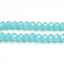 Chinese Cut Crystal Bead - Rondelle 03x4MM BLUE TURQUOISE