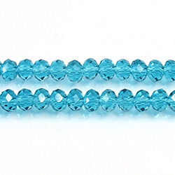 Chinese Cut Crystal Bead - Rondelle 03x4MM BLUE ZIRCON