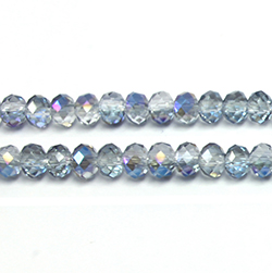 Chinese Cut Crystal Bead - Rondelle 03x4MM CRYSTAL BLUE TRANS