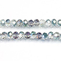 Chinese Cut Crystal Bead - Rondelle 03x4MM CRYSTAL GREEN TRANS