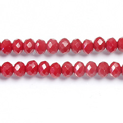 Chinese Cut Crystal Bead - Rondelle 03x4MM DARK RED